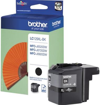 Brother inktcartridge, 2.400 pagina&apos;s, OEM LC-129XLBK, zwart
