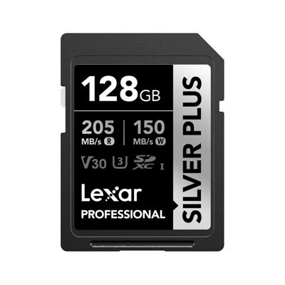 Lexar SD Silver Plus UHS-1 128GB V30 R205/W150MB/s