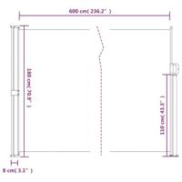 VidaXL Windscherm uittrekbaar 180x600 cm blauw - thumbnail
