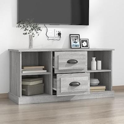 Tv-meubel 99,5x35,5x48 cm bewerkt hout grijs sonoma eikenkleur