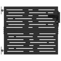 Tuinpoort met slot Zwart 105 x 100 cm Poedergecoat staal - thumbnail