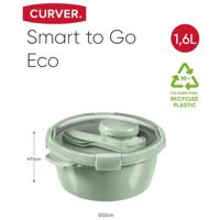 Curver smart to go eco lunchset rond 1,6 liter + bestekset & sauscup - thumbnail