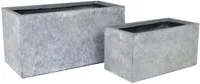 Mcollections Plantenbak Arizona - 60x30x30cm - Clayfibre - Washed Grey - thumbnail