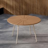 Nohr Ronde Tuintafel 'Perlita' 120cm, kleur Naturel/Beige - thumbnail