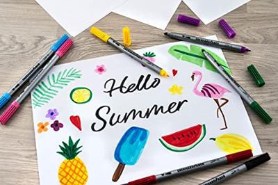 Eberhard Faber ef-550010 viltstiften duo 0,8+1-3mm assorti etui à 10stuks