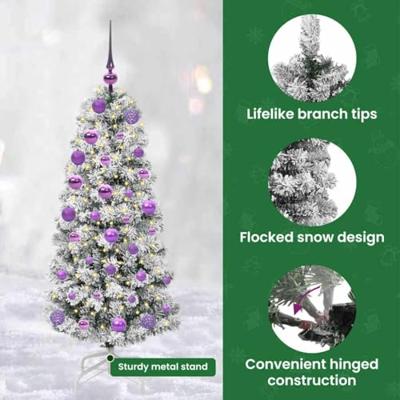 VidaXL Kunstmatige inklapbare kerstboom groen en wit 120 cm VidaXL Kunstmatige inklapbare kerstboom groen en wit 120 cm