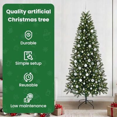 VidaXL Kunstkerstboom met 300 led met standaard groen 210 cm pe en pvc
