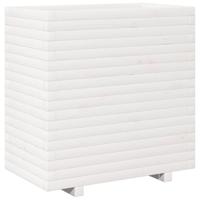 Plantenbak 70x40x72,5 cm massief grenenhout wit - thumbnail