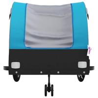 Fietstrailer 45 kg ijzer zwart en blauw - thumbnail