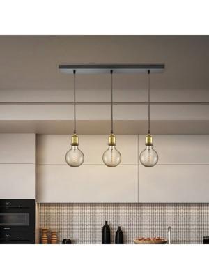 Light depot - Strijkijzersnoer 3-aderig - per meter - charcoal antraciet - Outlet