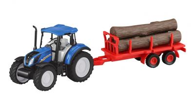 Jamara New Holland Tractor Met Houtkar 35 Cm Blauw Jamara New Holland Tractor Met Houtkar 35 Cm Blauw