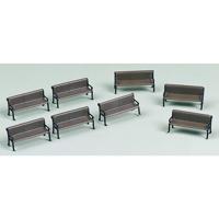 Auhagen 41199 H0 zitbank voor buiten (8 stuks) Bouwpakket - thumbnail