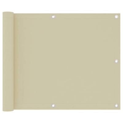 VidaXL Balkonscherm 75x300 cm oxford stof crème