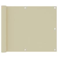 VidaXL Balkonscherm 75x300 cm oxford stof crème - thumbnail