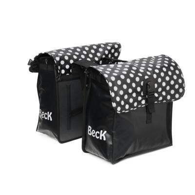 Dubbele Fietstas Small White Small Dots