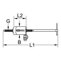 KS Tools 6400190 Hydraulische cilinder met holle zuiger - thumbnail
