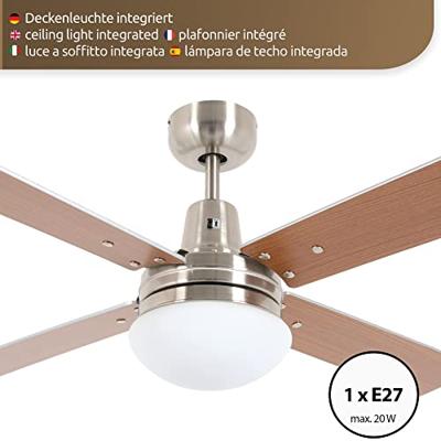 Beacon RVS plafondventilatorAirfusion Quest II Ø 122cm - 210334