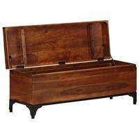 Opbergkist 110x35x41 cm massief acaciahout - thumbnail