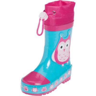 Playshoes regenlaarzen Uil Roze Turquoise-32-33