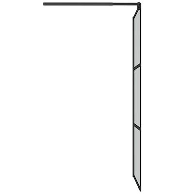 Inloopdouchewand 80x195 cm donker ESG-glas zwart - thumbnail