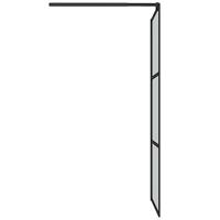 Inloopdouchewand 80x195 cm donker ESG-glas zwart - thumbnail