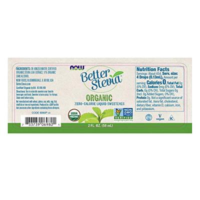 Better Stevia Liquid Organic 59ml Organic