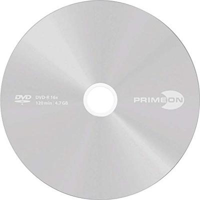 Primeon 2761204 DVD-R disc 4.7 GB 50 stuk(s) Spindel Mat zilver oppervlak