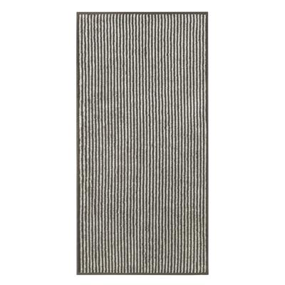 Cawö Cawö Two-Tone Stripe Handdoek 50x100 basalt