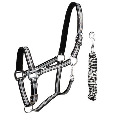 Pagony Tiger halsterset zwart maat:cob