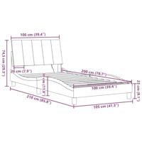 Bedframe zonder matras 100x200 cm stof zwart - thumbnail