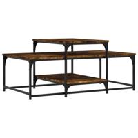 Salontafel 102x60x45 cm bewerkt hout gerookt eikenkleurig - thumbnail