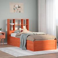 Bedframe zonder matras massief grenenhout wasbruin 100x200 cm - thumbnail