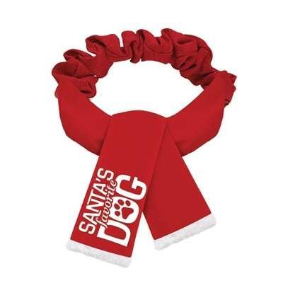 PLENTY GIFTS KERST SJAAL SANTA'S FAVORITE DOG ROOD