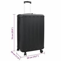 VidaXL Koffer met slot zwart 50 x 30 x 76 cm abs kunststof - thumbnail