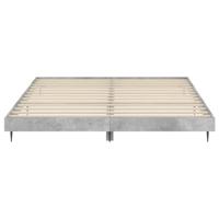 Bedframe bewerkt hout betongrijs 160x200 cm - thumbnail