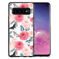 Samsung Galaxy S10 Skin Case Butterfly Roses - thumbnail