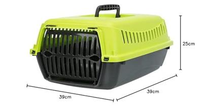 TRIXIE VERVOERSBOX CAPRI ANTRACIET / GROEN 39X26X25 CM