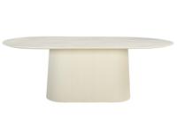 Sohome Ovale Eettafel 'Puck' Mangohout, 230 x 110cm, kleur Ivoor - thumbnail