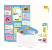 Briefpapier met enveloppen: Meester Mark - thumbnail