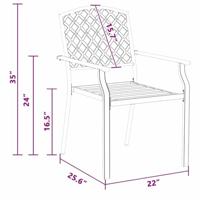 Tuinstoel 2 pcs Antraciet 56 x 65 x 89 cm Staal - thumbnail