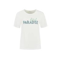 Circle of Trust T-shirt Suri met tekst gebroken wit - thumbnail