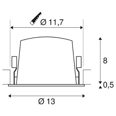 SLV 1003932 NUMINOS L LED-inbouwlamp LED vast ingebouwd 25.41 W Wit SLV 1003932 NUMINOS L LED-inbouwlamp LED vast ingebouwd 25.41 W Wit