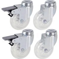 dörner + helmer Zwenkwiel met rem Wieldiameter: 75 mm Draagvermogen (max.): 50 kg 4 stuk(s) - thumbnail