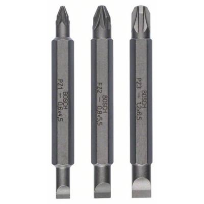 Bosch Accessoires 3-delige dubbelbitset S 1,2x6,5, S 0,6x4,5, S 0,8x5,5; PZ1, PZ2, PZ3; 60 mm 3st - 2607001747 Bosch Accessoires 3-delige dubbelbitset S 1,2x6,5, S 0,6x4,5, S 0,8x5,5; PZ1, PZ2, PZ3; 60 mm 3st - 2607001747