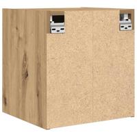 Nachtkastje wandgemonteerd 38x34x40 cm artisanaal eikenkleur - thumbnail