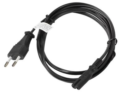 Lanberg CA-C7CA-10CC-0018-BK electriciteitssnoer Zwart 1,8 m C7 stekker CEE7/16 - thumbnail