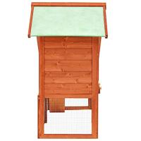 Konijnenhok 140x63x120 cm massief vurenhout - thumbnail