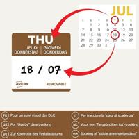 Etiket avery haccp donderdag-bruin 25x25mm 1000st - thumbnail