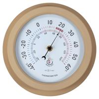 Weerbestendige thermometer - 22 cm - metaal - gegalvaniseerd - lelie - thumbnail