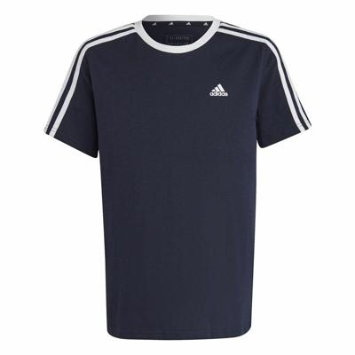 T-Shirt met Korte Mouwen Adidas 3S Badge of Sport Zwart - Maat: 9-10 Jaar